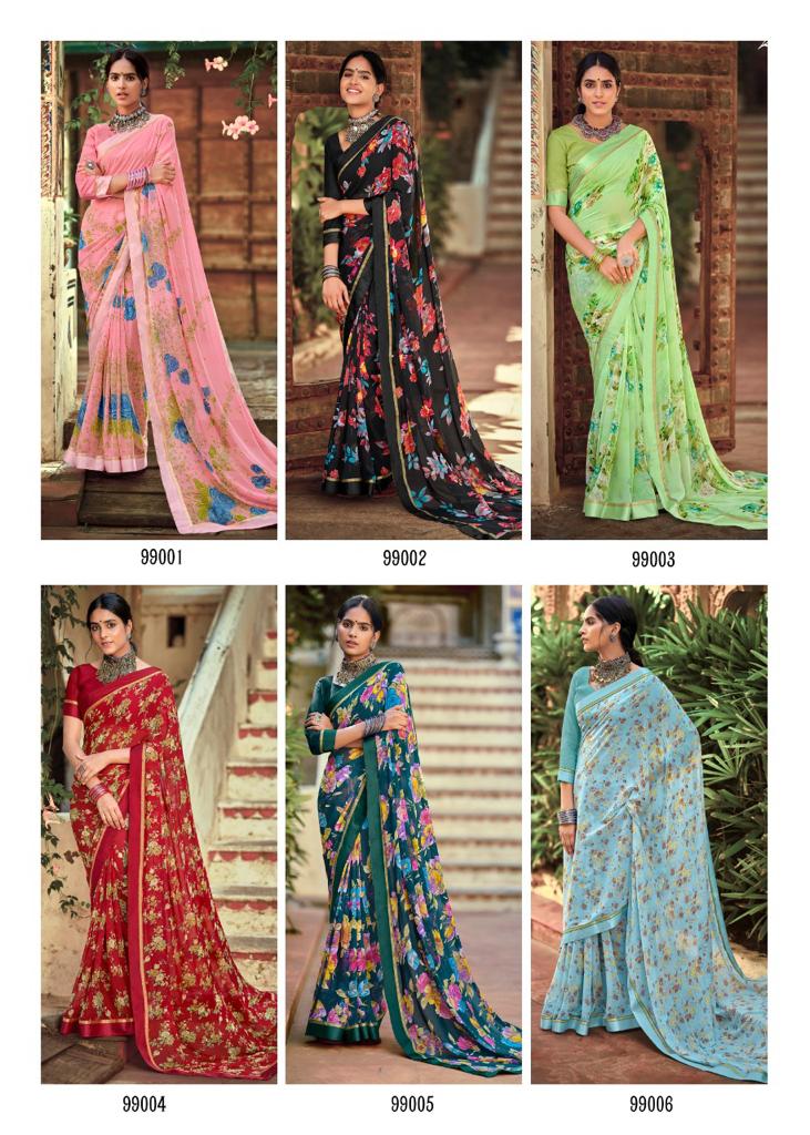 Kashvi Phulwari Casual Wear Georgette Printed Designer Saree Collection